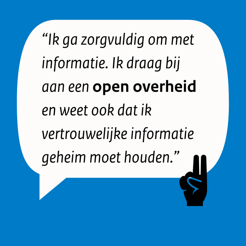 De nieuwe ambtseed voor Rijksambtenaren heeft aandacht voor een open overheid